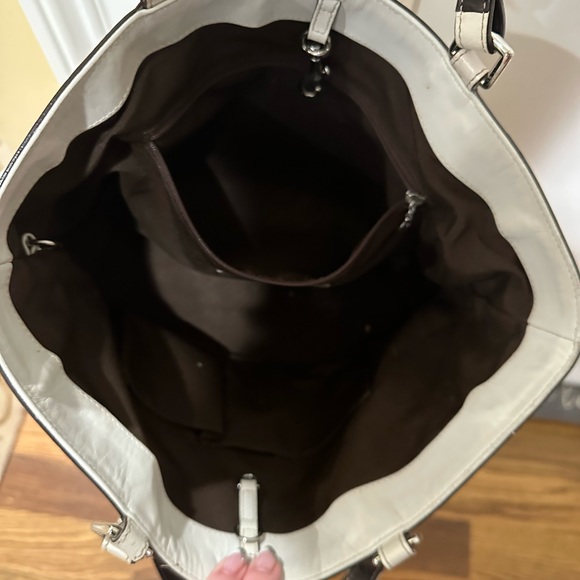 Gold Leather Coach Purse with Rhinestones - Picture 5 of 6